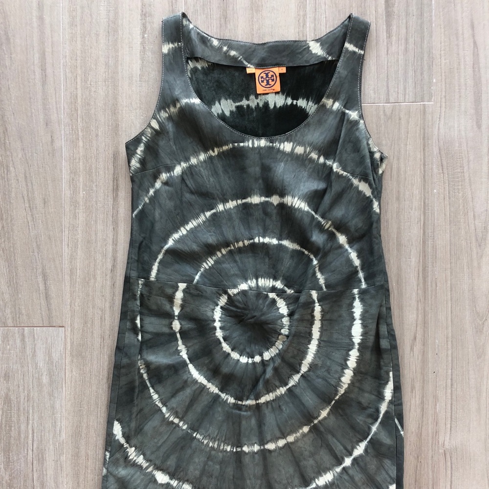 Tory Burch Leather Tie Dye Dress